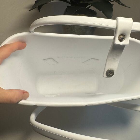 Bottega Veneta Mini Arco Rubber White Tote Shoulder Bag Purse - Picture 2 of 6